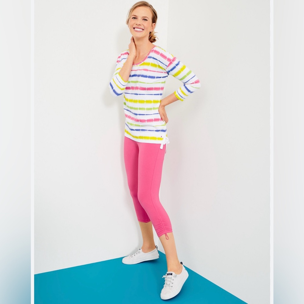 T By Talbots Cotton Tie Dye Tee Multi Color Size Small Petite